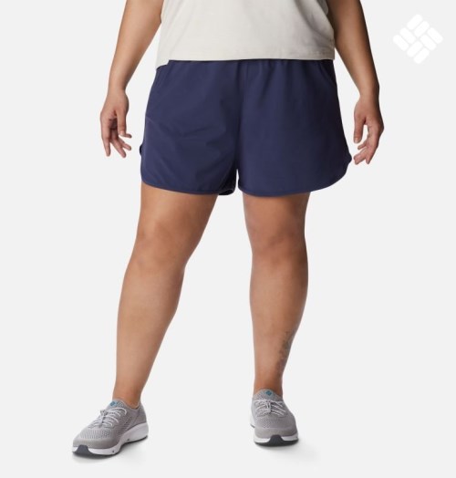 Columbia Bogata Bay Stretch Shorts Dame Marineblå | Plus Size 64208C